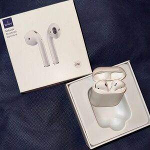 White Wireless Bluetooth Earbuds with Charging Case